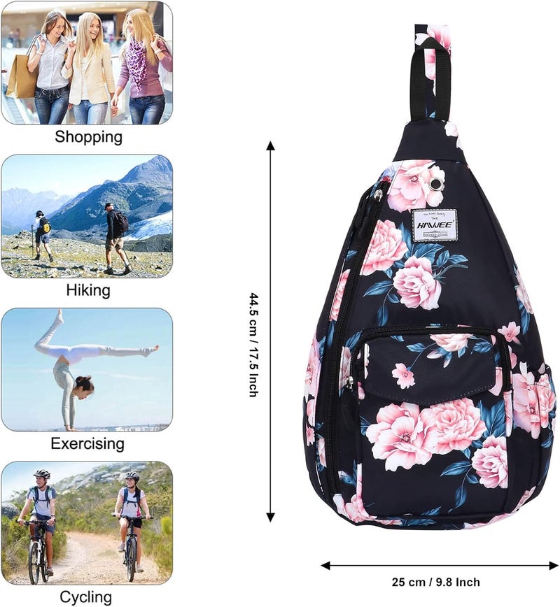 HAWEE Backpack Sling for Women Anti-Water Crossbody Bag Inclined Adjustable Pack | Casual, Adjustable Strap, Water Repellent, for Travel/Sport - Image 5